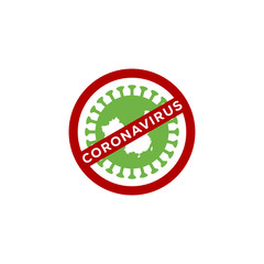 virus corona logo vector design