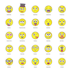 Facial Expression Set Of Emoji 