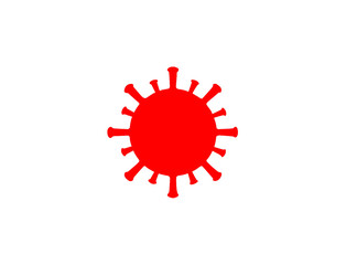 Coronavirus red icon on a white background