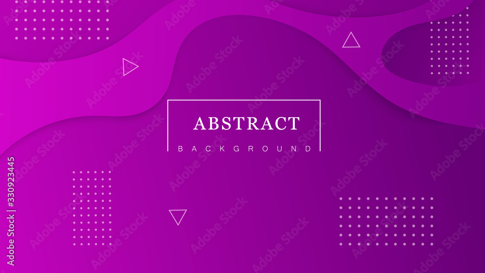 Poster purple gradient wave abstract background with triangle shapes and dots. luxury business liquid backd