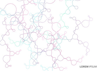 Obraz premium Abstract geometric brochure background with connected lines and dots