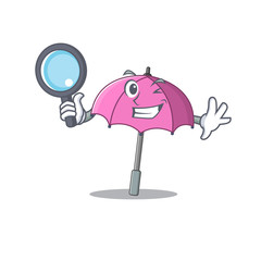 Pink umbrella in Smart Detective picture character design