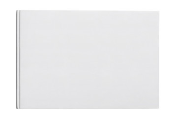 White hardcover rectangular album or book, isolated on white background