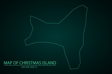 Map of christmas Island, High detailed blue vector map – Christmas Island map, christmasIsland map - blue pastel graphic background . Vector illustration eps 10. - Vector