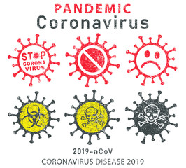MERS Corona Virus Biohazard safety prohibition icon shape. biological hazard risk logo symbol. Contamination epidemic virus danger sign. vector illustration image. STOP COVID19
