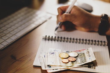 Planning budget or savings concept