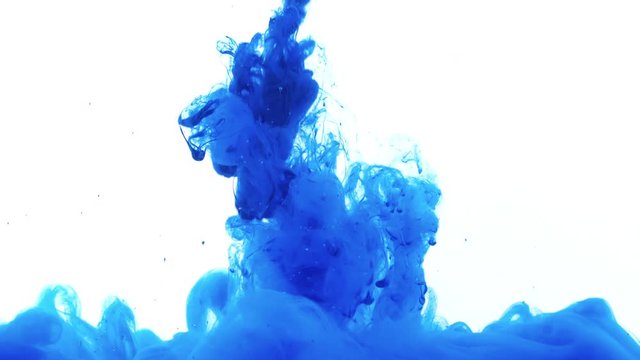 Blue ink water explosion.