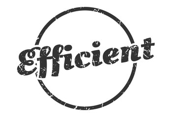 efficient sign. efficient round vintage grunge stamp. efficient