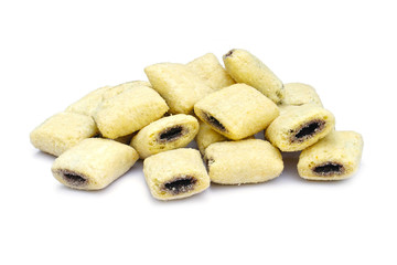 sweets, Snack, crackers, pile of cookies isolated on white background