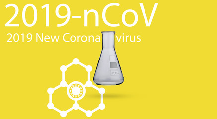 coronavirus COVID-19 in lab test with concept new.