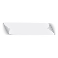 White paper. Banner. Ribbon. Vector illustration.