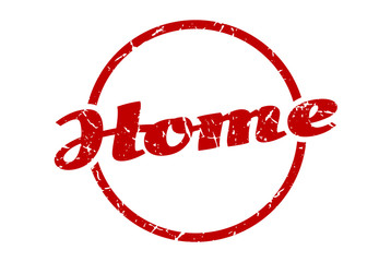 home sign. home round vintage grunge stamp. home