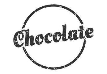 chocolate sign. chocolate round vintage grunge stamp. chocolate