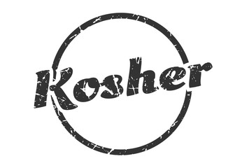 kosher sign. kosher round vintage grunge stamp. kosher