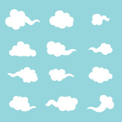 Collection of Chinese cloud. Vector illustration.