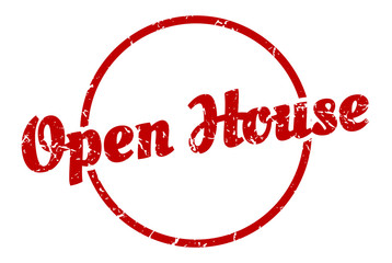 open house sign. open house round vintage grunge stamp. open house