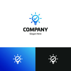 Lighting bulb idea concept logo vector