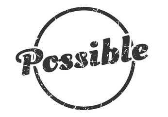 possible sign. possible round vintage grunge stamp. possible