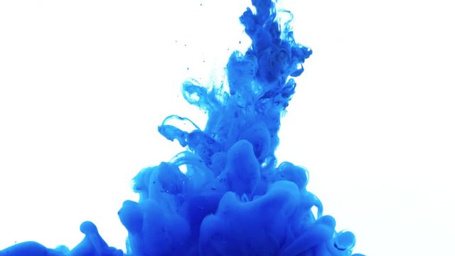 Blue ink water explosion.