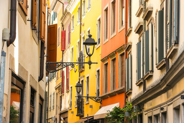 Fototapeta premium Udine, Italy. Beautiful streets of Udine in sunny day.