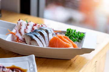 fresh sashimi combo - obrazy, fototapety, plakaty