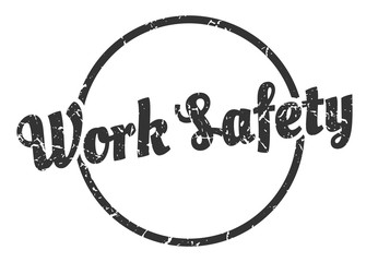 work safety sign. work safety round vintage grunge stamp. work safety
