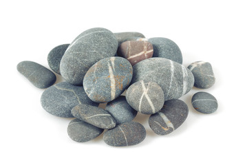 pebbles isolated on white background