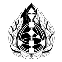 Human design bodygraph chart design. Vector isolated illustration. Energy centers gates system blank template