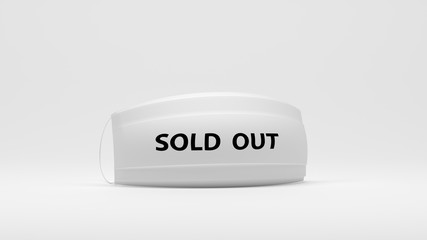 clean medical mask for health care - 3D Illustration