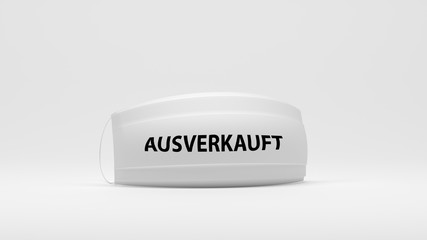 clean medical mask for health care - 3D Illustration