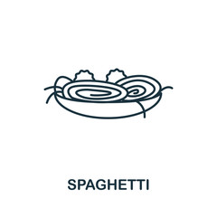Spaghetti icon from italy collection. Simple line Spaghetti icon for templates, web design and infographics