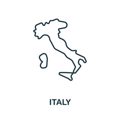 Italy icon. Simple line element Italy symbol for templates, web design and infographics