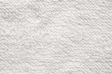 Closeup white cotton towel texture abstract background