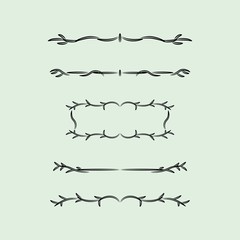 Vintage Design Elements With Lines