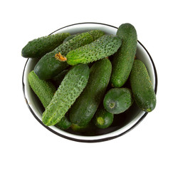 cucumbers isolated on white