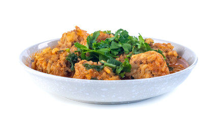 Delicious Swedish meatballs with a hearty brown sauce with parsley