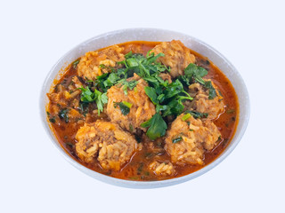 Delicious Swedish meatballs with a hearty brown sauce with parsley