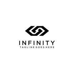 Modern abstract infinity icon design logo icon template.