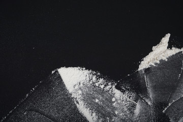 concept for design layout with black background and flour