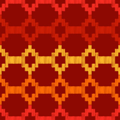 Aztec elements. Design with manual hatching. Ethnic boho ornament. Seamless background. Tribal motif. Vector illustration for web design or print.