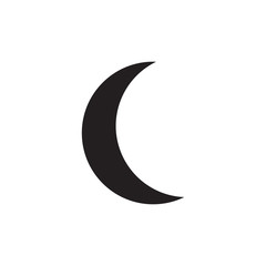 Fototapeta na wymiar Crescent moon icon