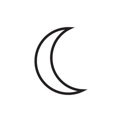 Obraz na płótnie Canvas Crescent moon icon