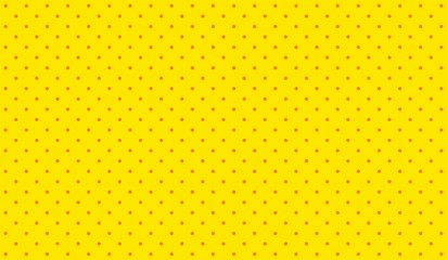 Yellow retro background with pop art style and orange polkadot