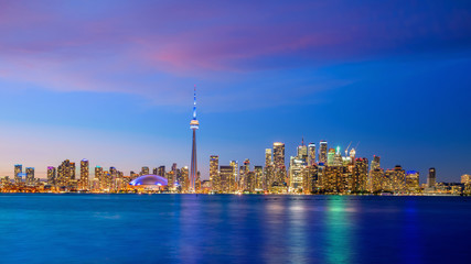 Obraz premium Toronto city Skyline at sunset Canada