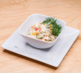 Restaurant dish crab salad