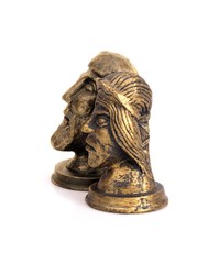 Figurines Scandinavian supreme god Odin (Woden) and his spouse goddess Frigg isolated on white background