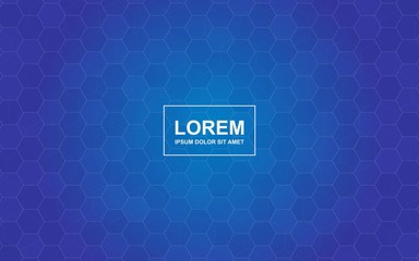 Hexagon Motif Design Blue Background