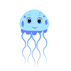 cute cartoon jellyfish illustration 