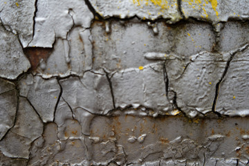 Cracked paint for metal. Background