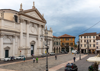  Piazza Liberta ( Liberty Square) in Bassano del Grappa. Italy